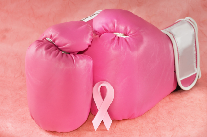 Pink boxing glove
