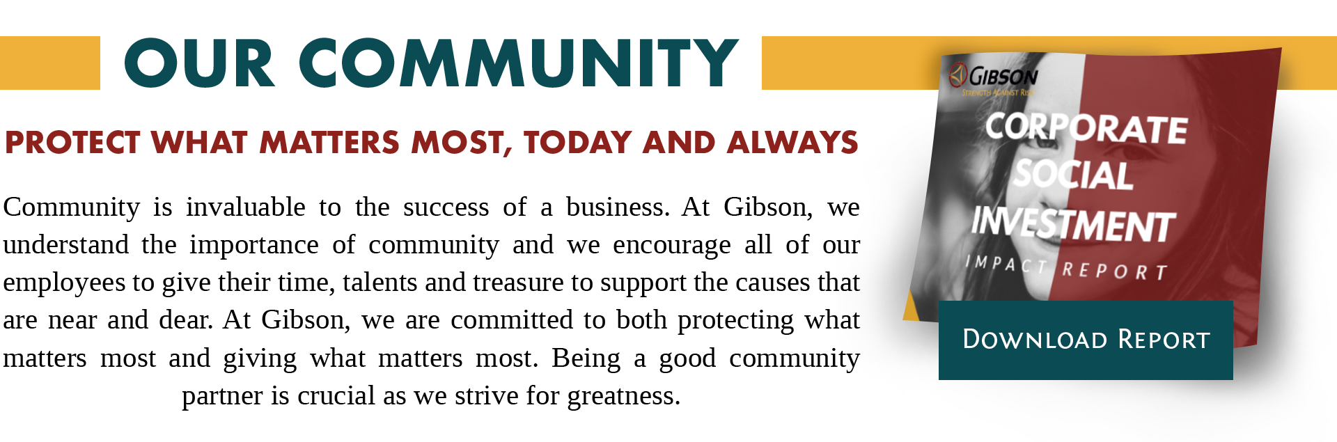 Our Community Header