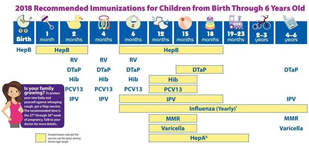 CDC Child Imun Chart